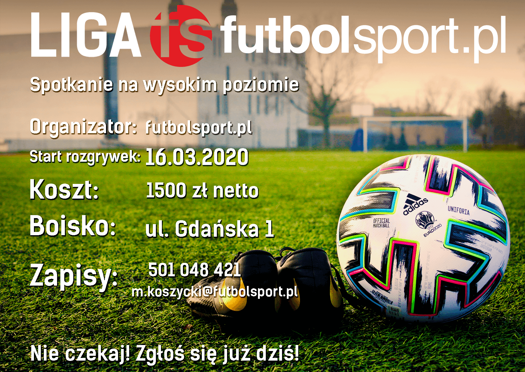 Start zapisów do Ligi futbolsport.pl - sezon Wiosna 2020